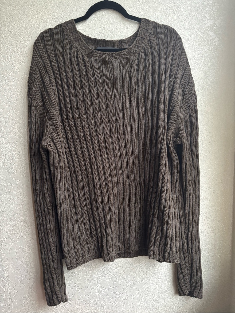 VTG 2002 Banana Republic Chunky Ribbed Sweater XL - Linen Cotton Blend